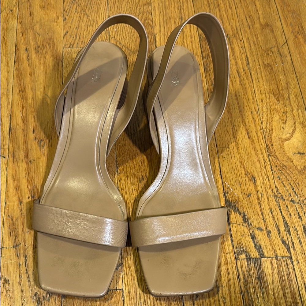 Zara Tan Heels Minimalist Design